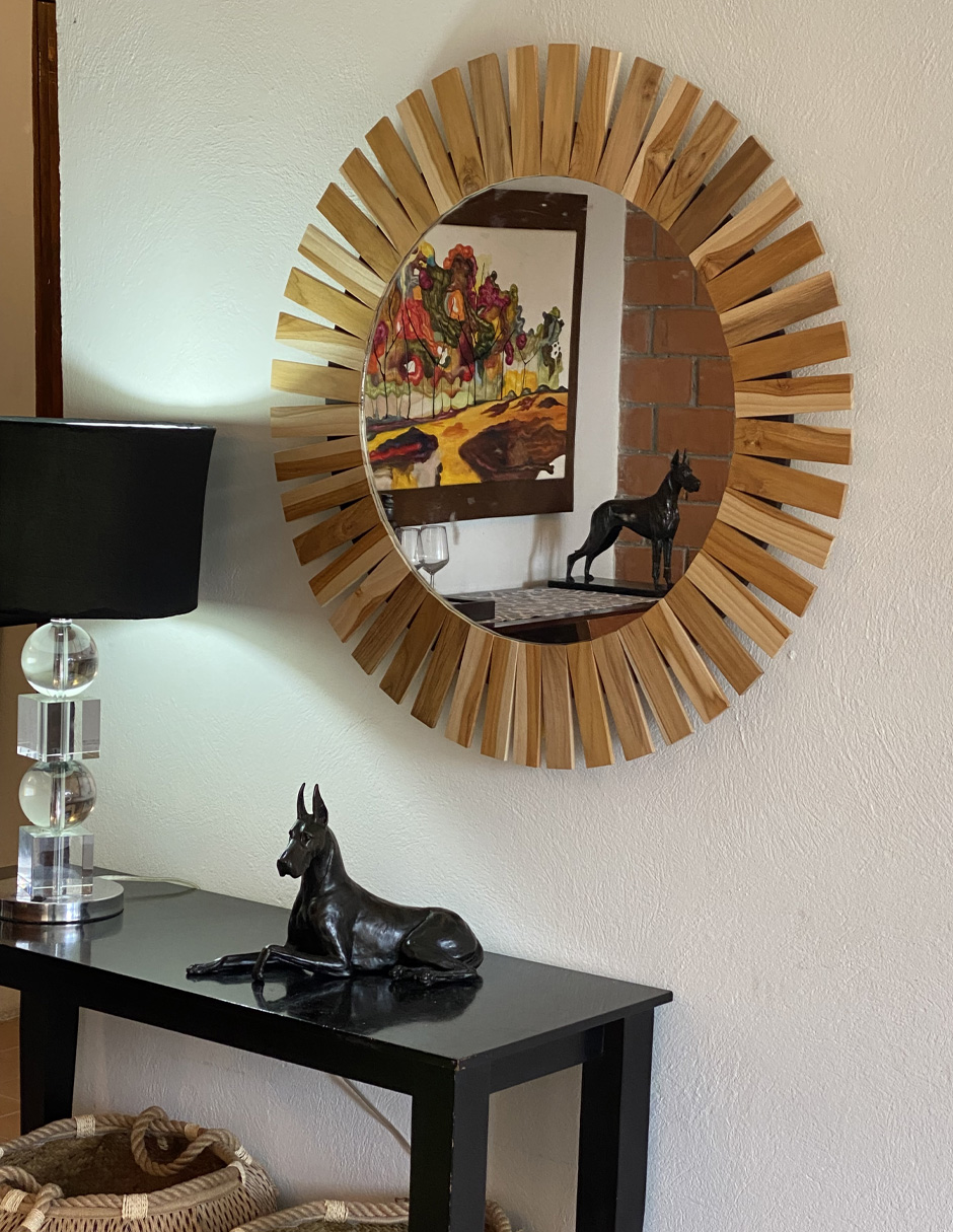 Espejo Sol Fabricado en Madera