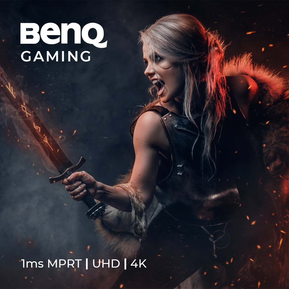Monitor para juegos BenQ EL2870U 4K HDR de 1 ms