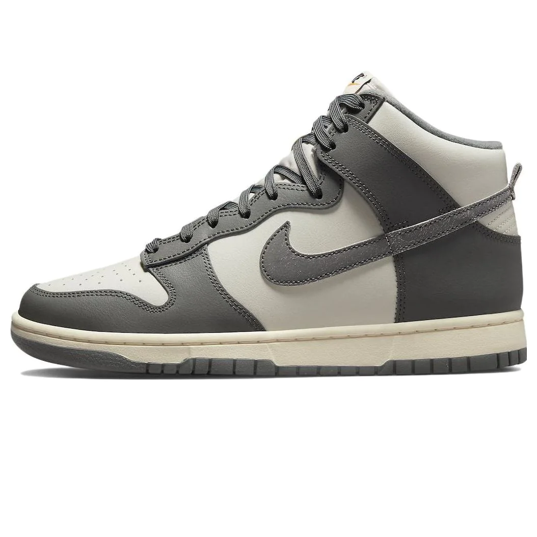 Tenis Nike Dunk Hi Retro Se VNTG Gris Casual Talla #25 Mujer