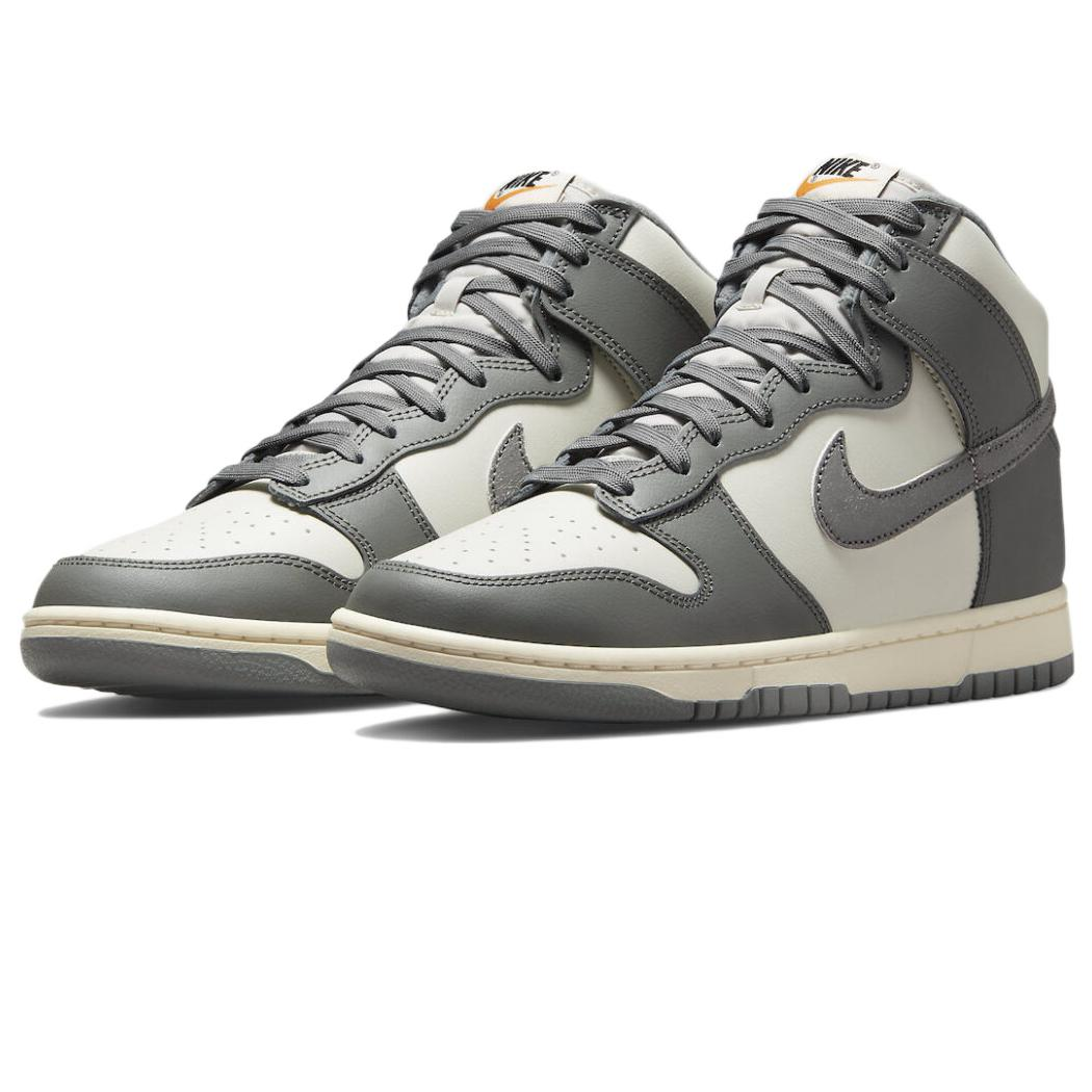 Tenis Nike Dunk Hi Retro Se VNTG Gris Casual Talla #25 Mujer