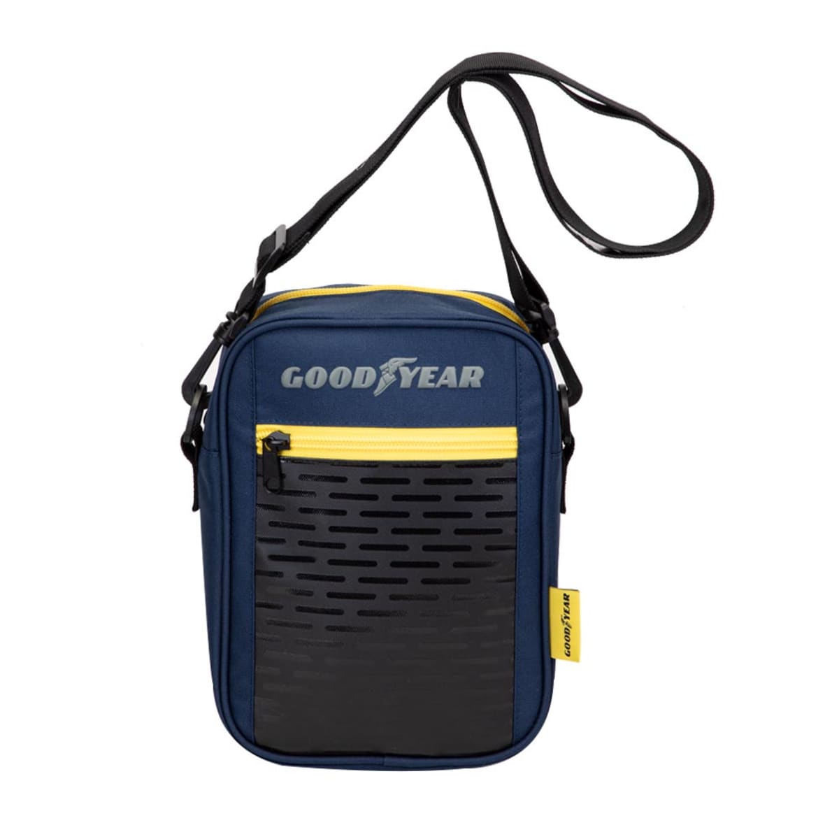 Mochila maleta Messenger Goodyear para hombre, color azul con negro, mod. 1016154