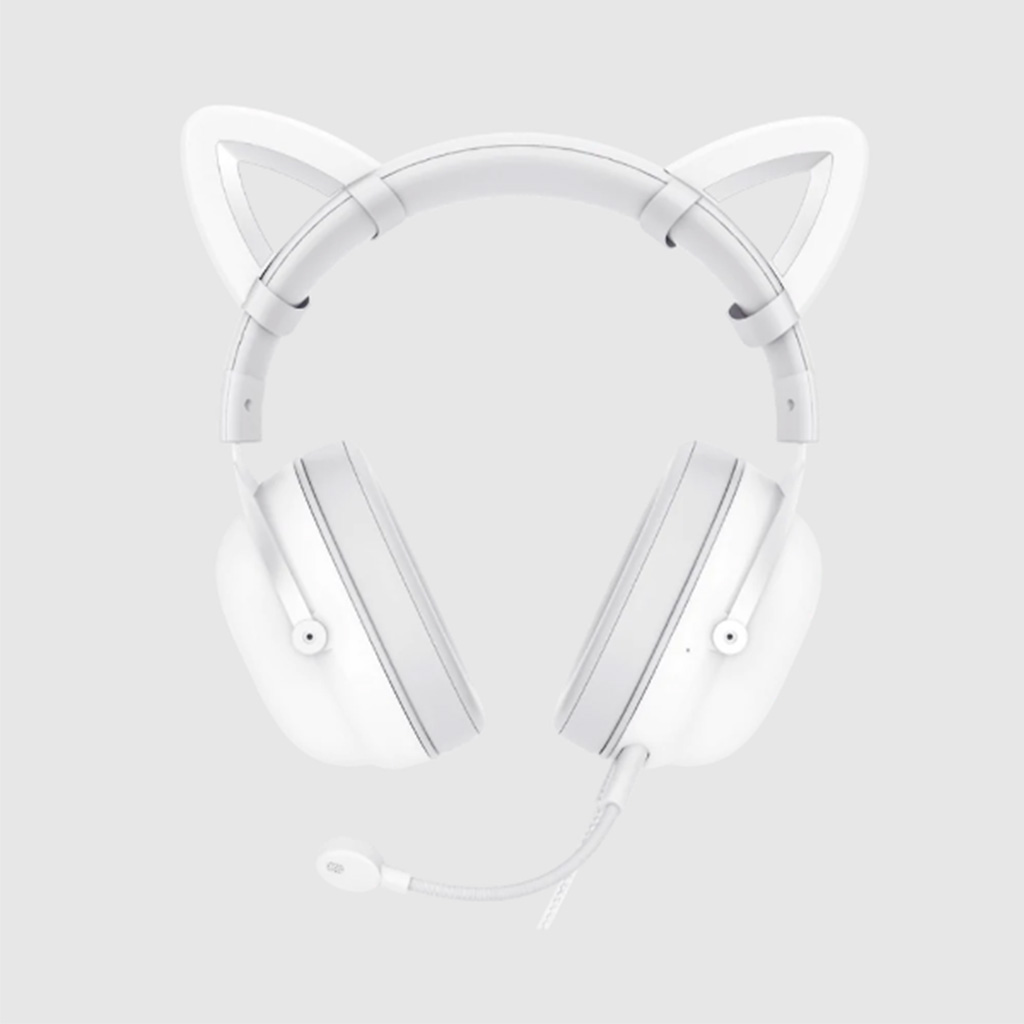 Audifonos gamer con microfono y luz led Onikuma X11 blanco