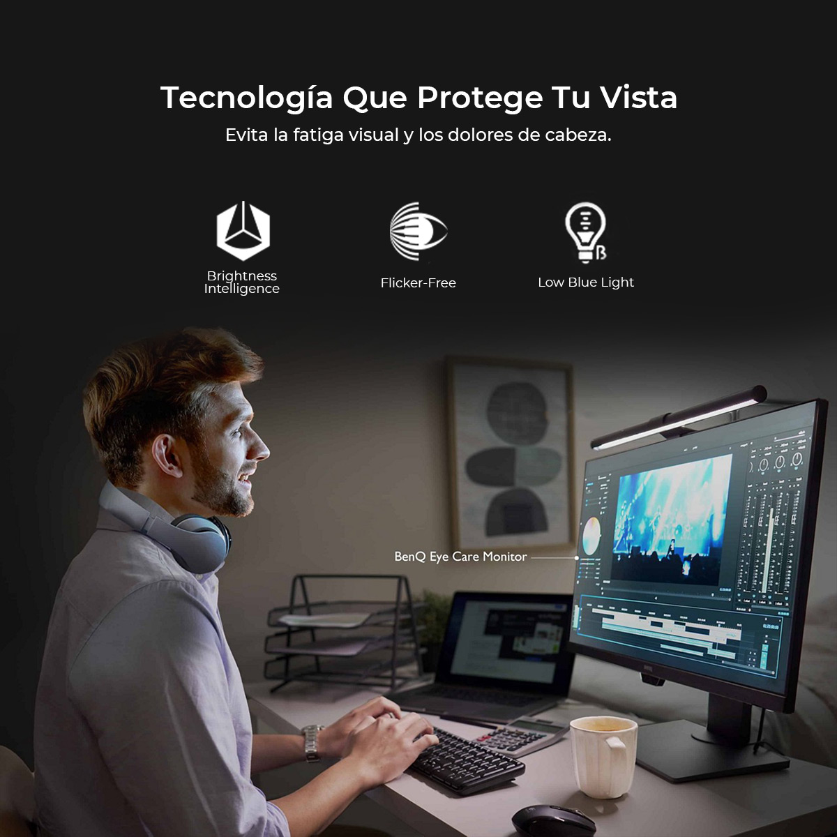 Monitor PC Ergonómico 24 pulgadas BenQ GW2480T FHD IPS Eye-Care