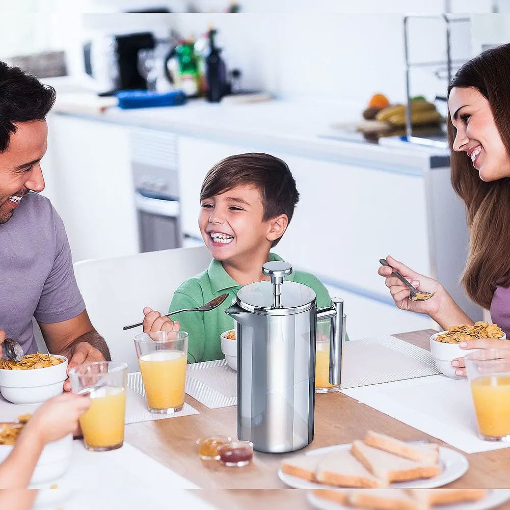 Cafetera Estilo Prensa Francesa De Acero Inoxidable