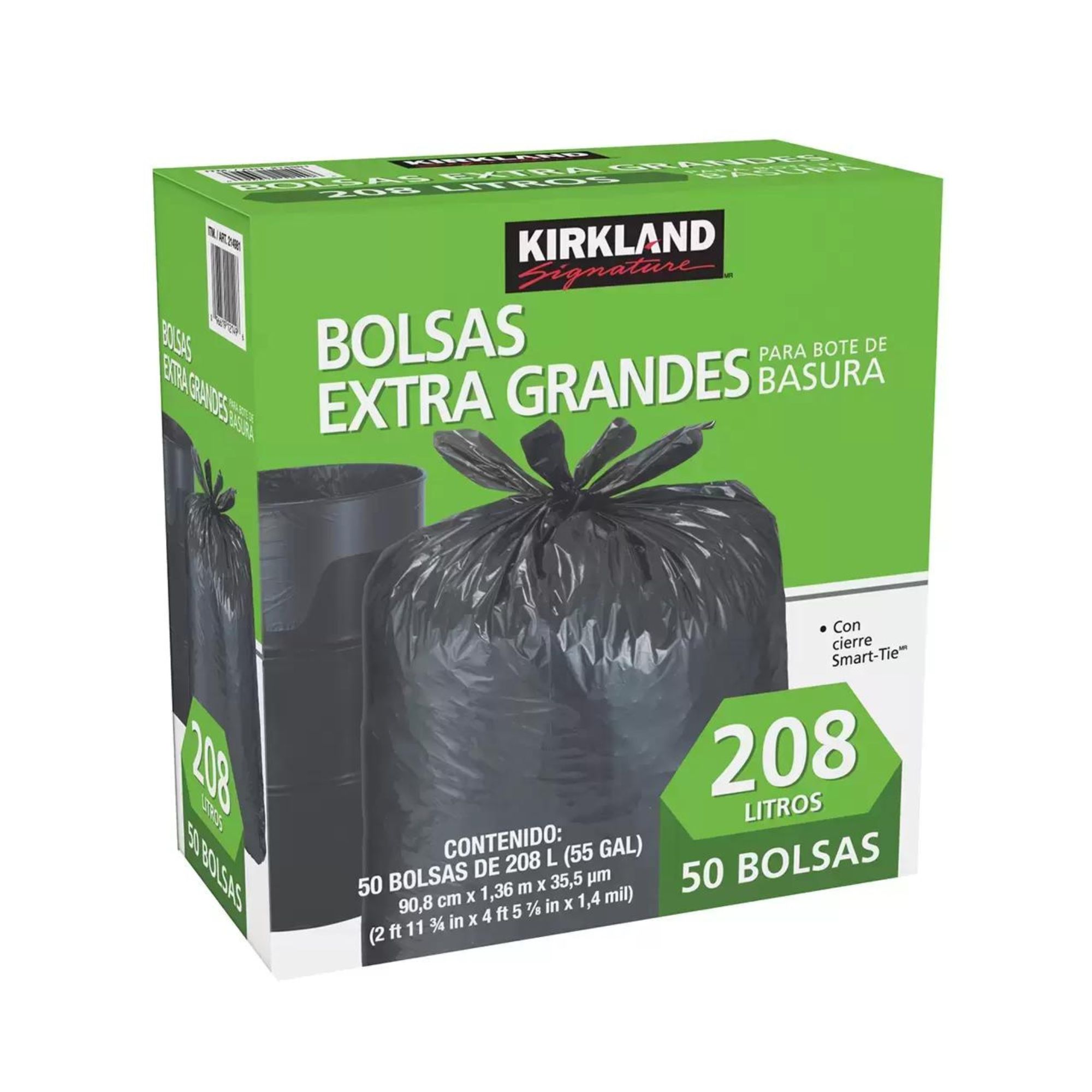Bolsas Para Bote de Basura Extra Grandes Kirkland 50 pzas