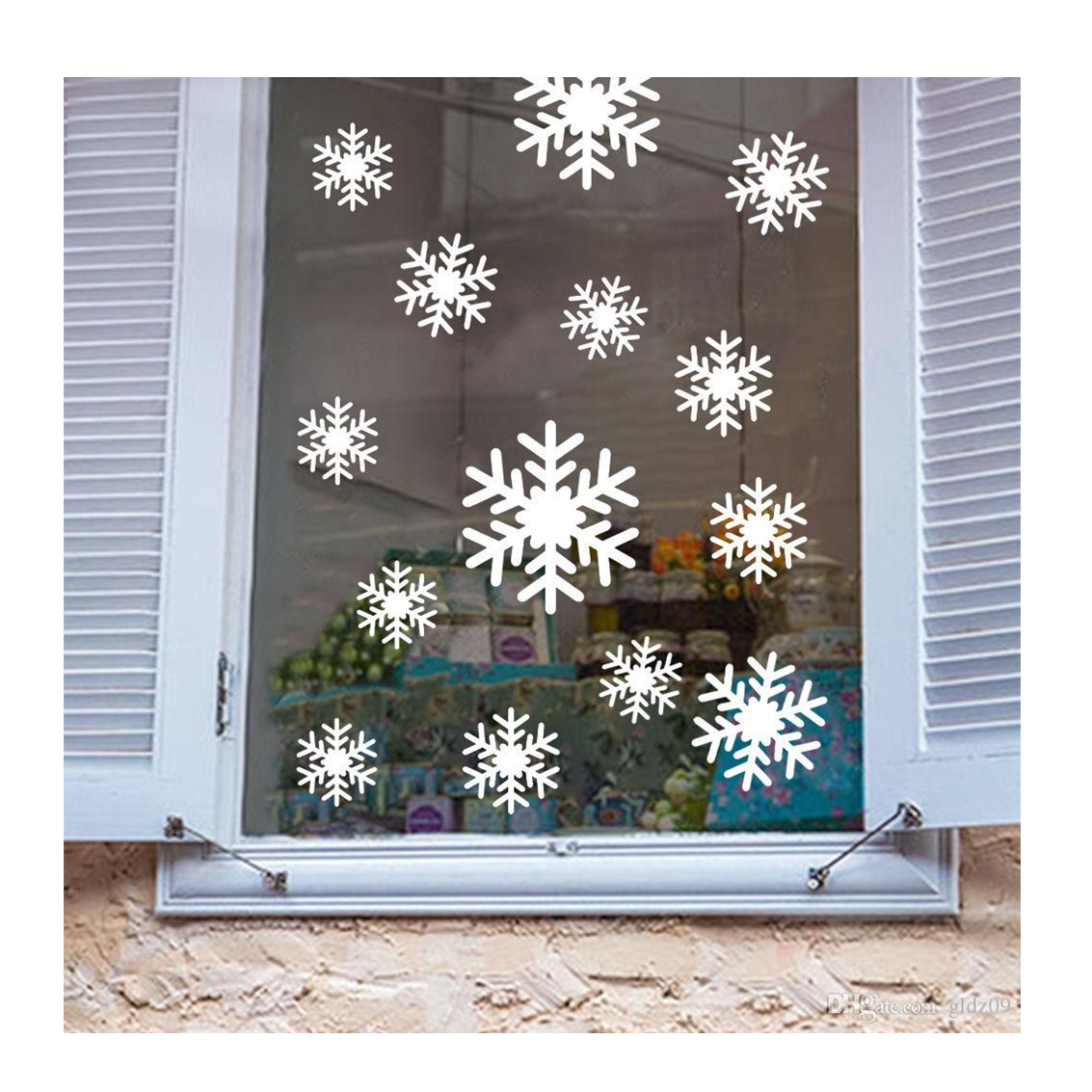 Copos De Nieve Navideños Reutilizables Adorno Para Ventanas, Aparadores