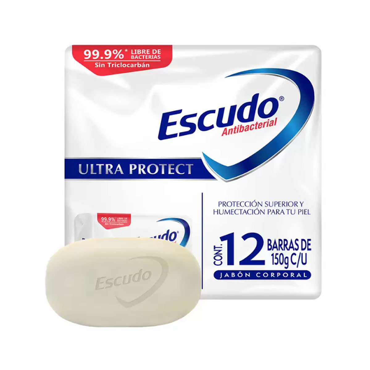 Escudo Ultra Protect Jabón en Barra 12 pzas de 150 g c/u
