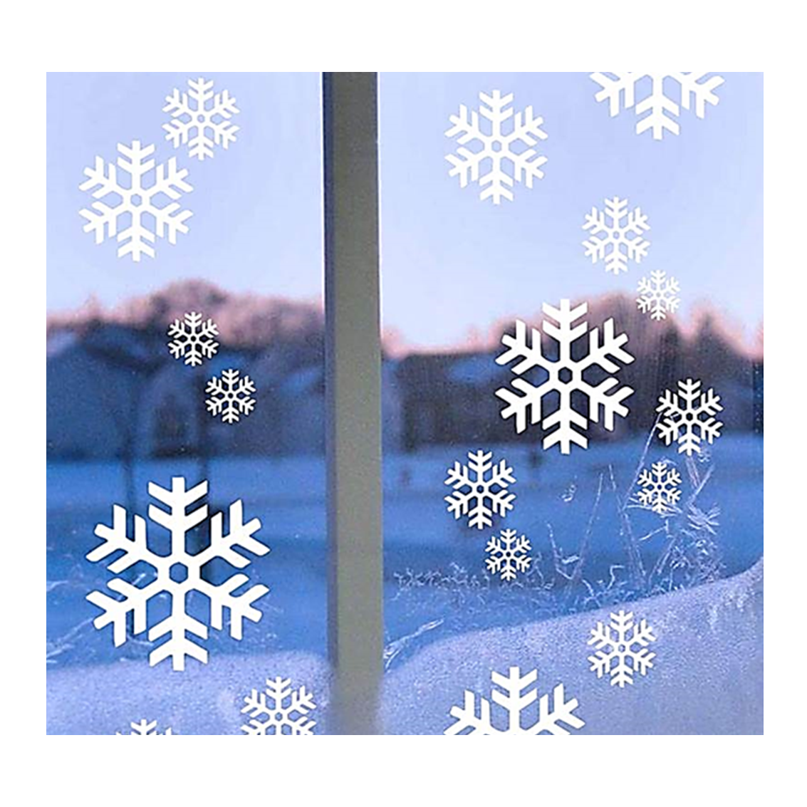 Copos De Nieve Navideños Reutilizables Adorno Para Ventanas, Aparadores