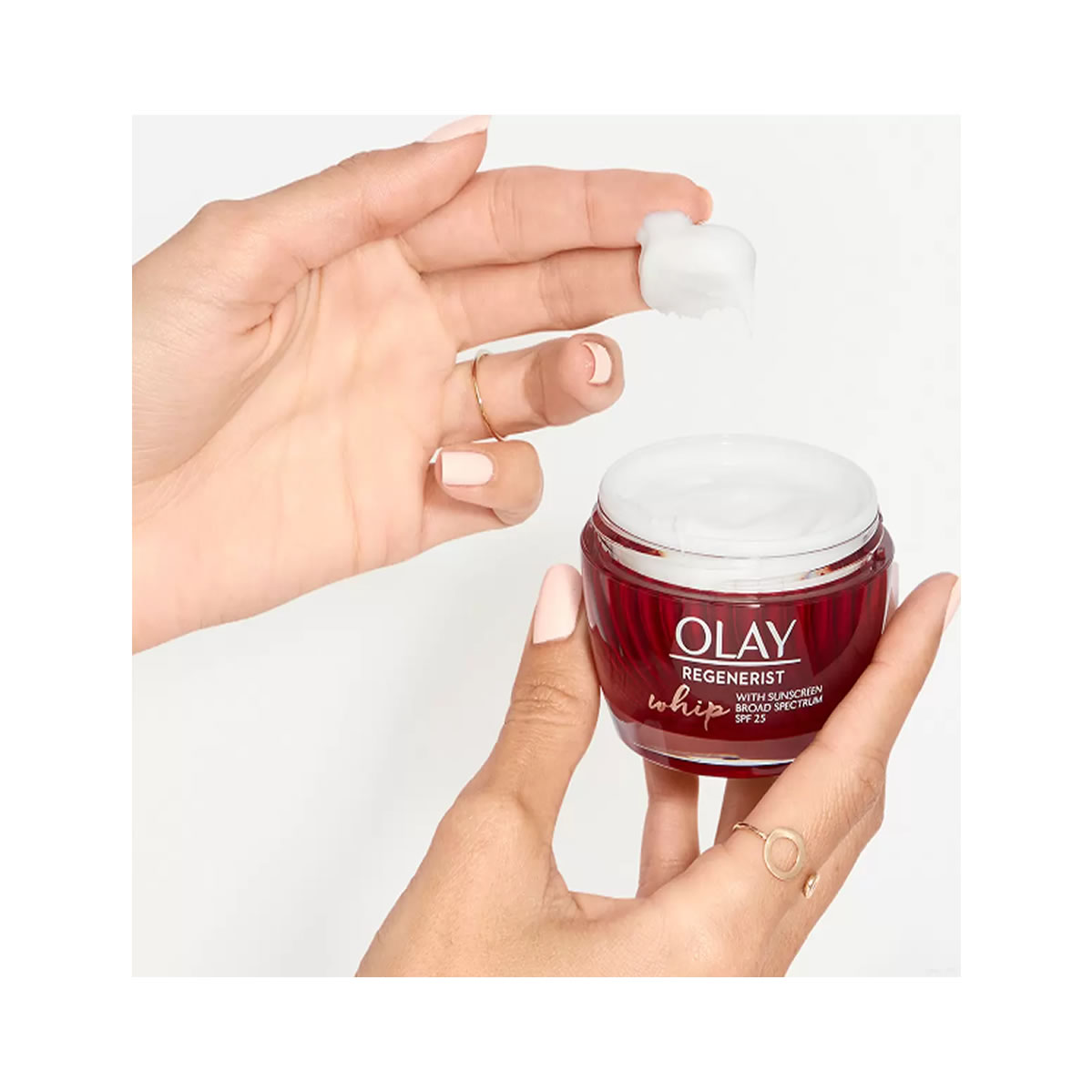 Crema Hidratante Facial Olay Regenerist Whip 2 pz de 48g c/u