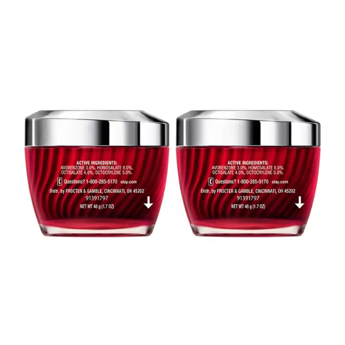 Crema Hidratante Facial Olay Regenerist Whip 2 pz de 48g c/u