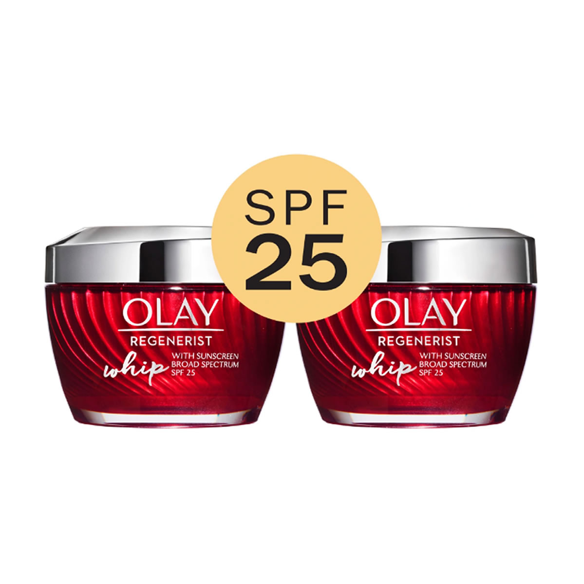 Crema Hidratante Facial Olay Regenerist Whip 2 pz de 48g c/u