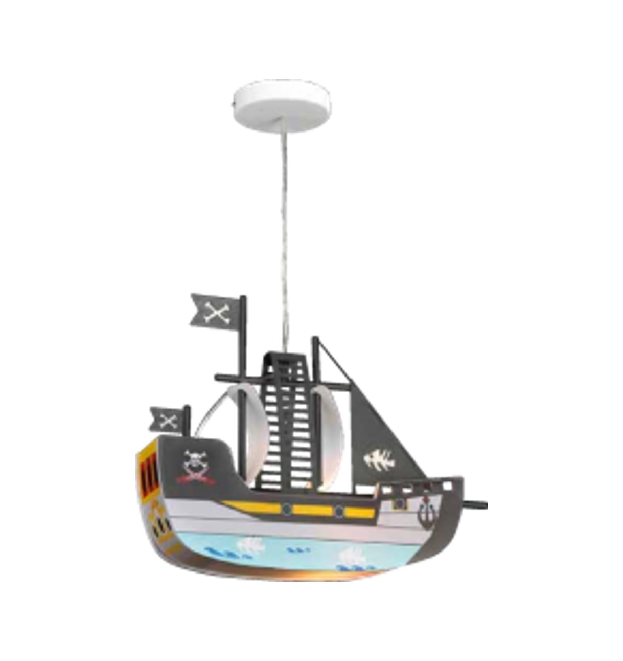 Lampara colgante Infantil Barco pirata - Main Image