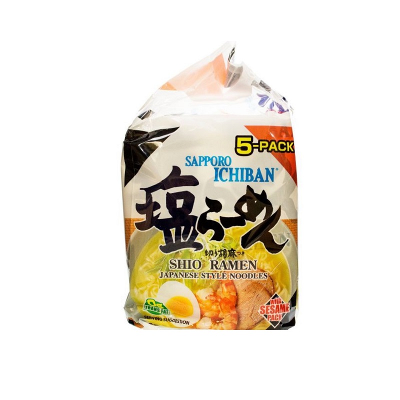 Ramen Fideos Sapporo Ichiban Shio  5 paquetes