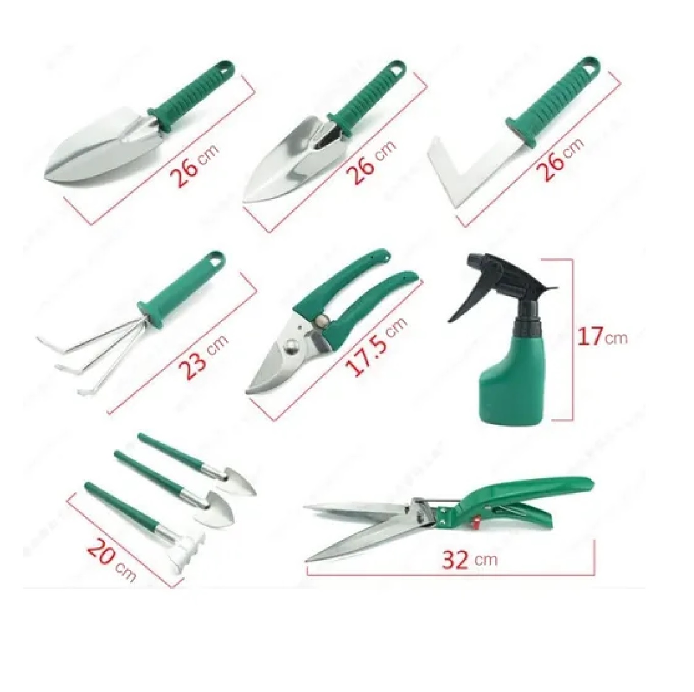 Juego Herramientas De Jardinería Acero Inoxidable Estuche