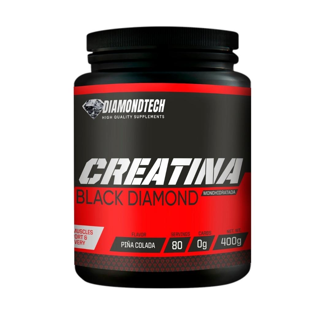 Creatina Black Diamond Monihidratada 400grs 80servicios Diamondtech PIÑA COLADA