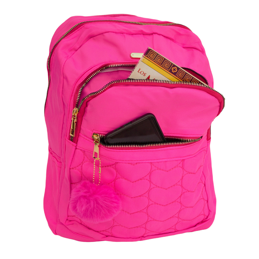 Mochila Escolar P/dama Niña Primaria Secundaria Moda Casual Color Rosa