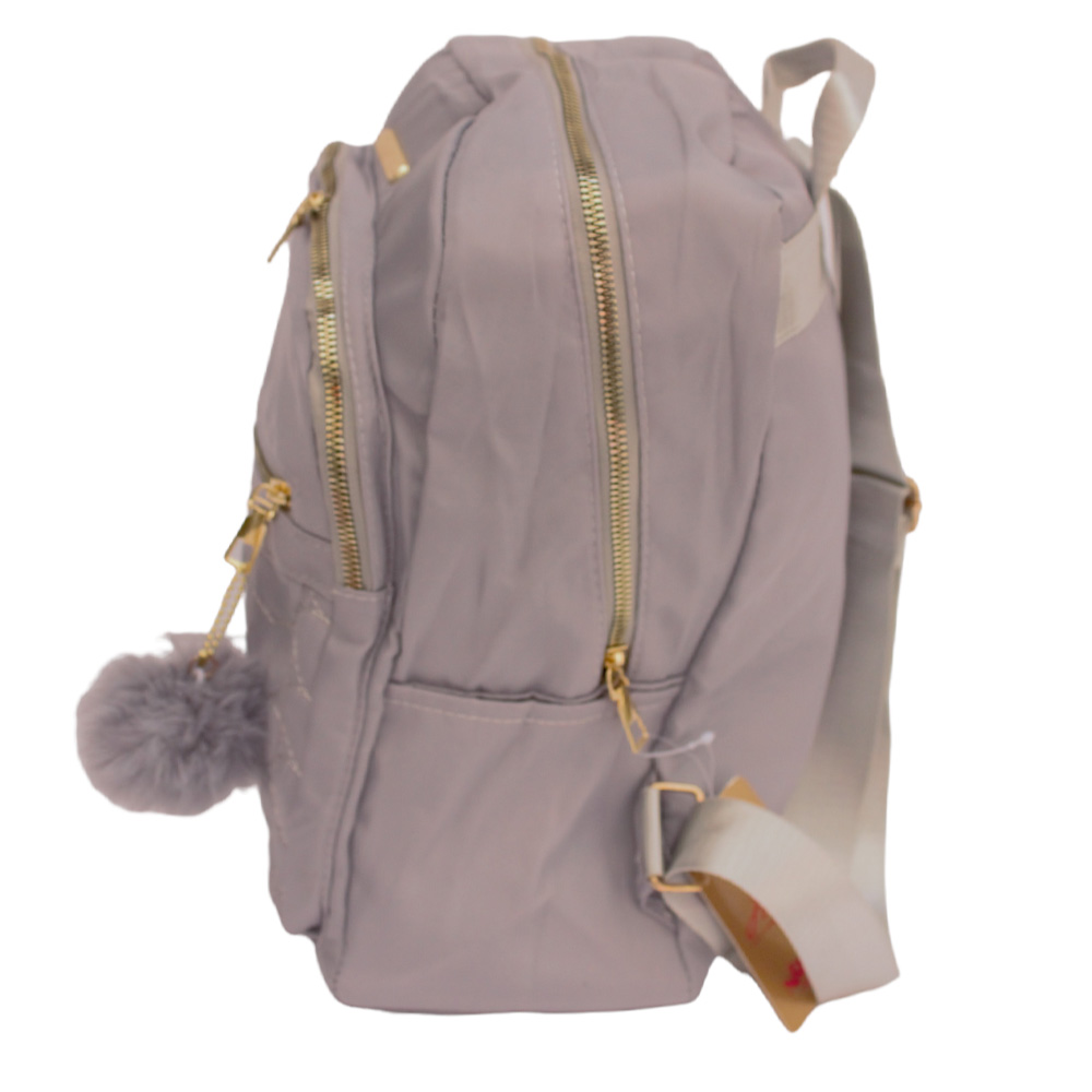Mochila Escolar P/dama Niña Primaria Secundaria Moda Casual Color Gris