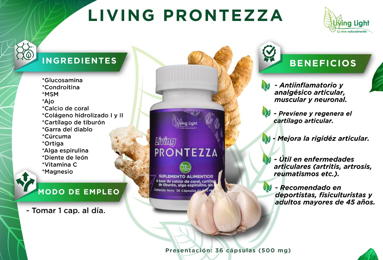 Rigidez Muscular, Articular, Neuronal y de Cartílago - Prontezza (Incluye 2 Frascos)