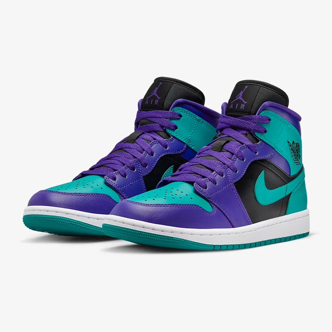 AIR JODAN 1 MID Dark Concord New esmerald- black Talla 24 cm