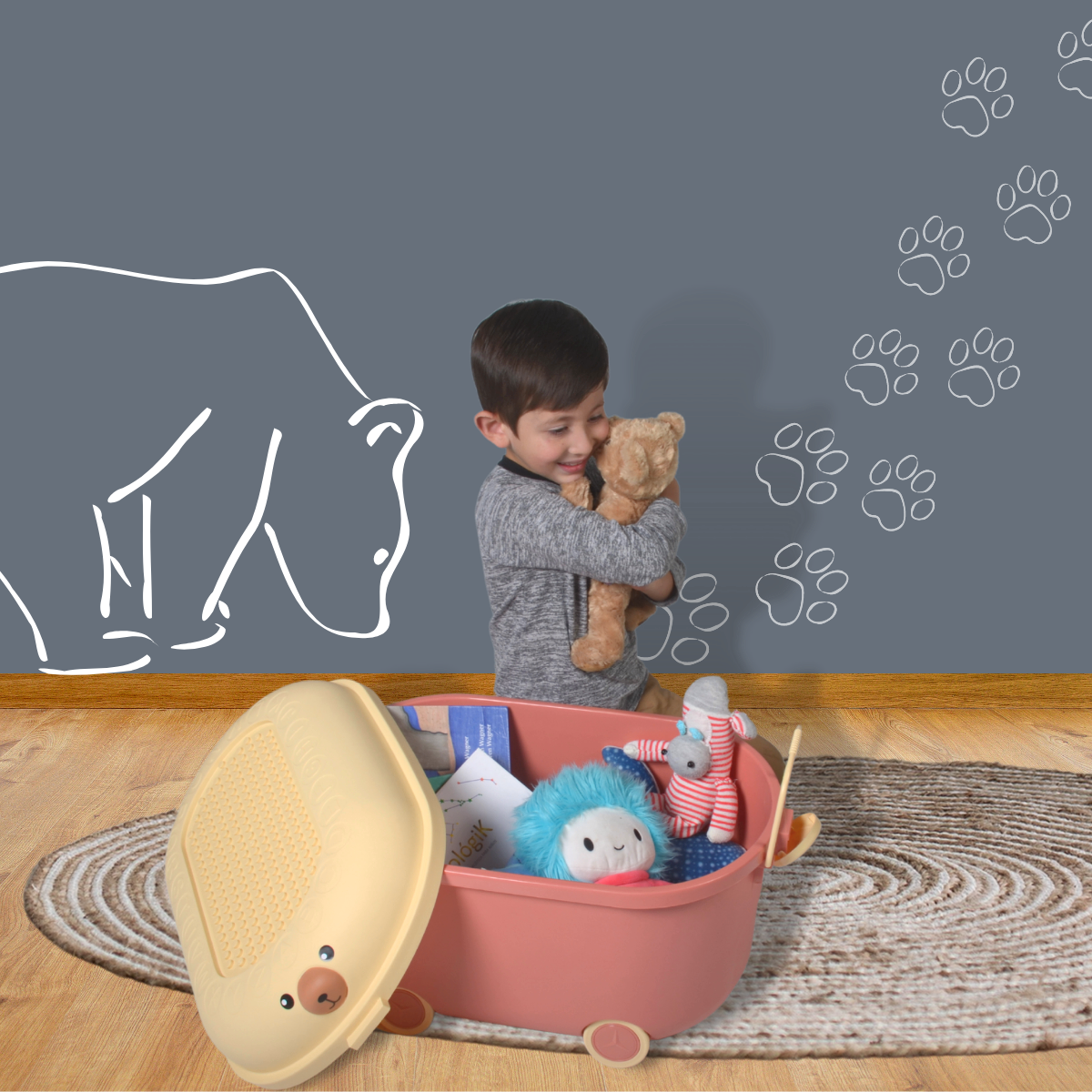 Caja De Almacenamiento Para Guardar Juguetes/Ropa Para Niños Ideal Para Espacios Pequeños