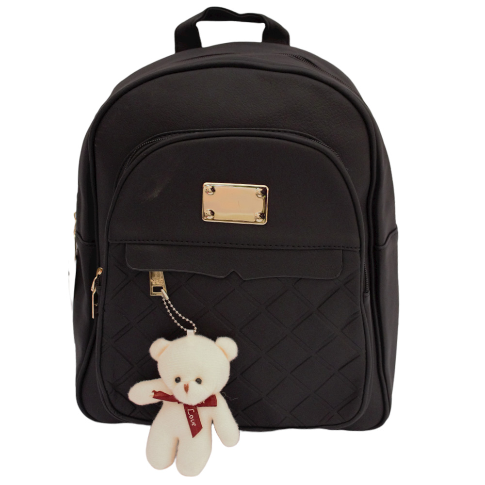 Mochila de Cuero sintetico diseño escolar con forro, correa adaptable para usos diferentes.