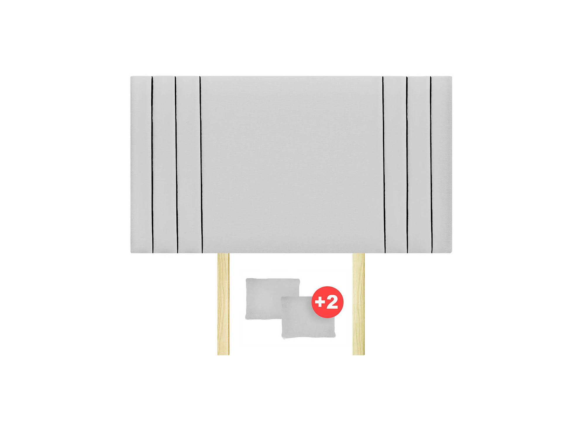 Cabecera Matrimonial Raya Lateral Económica - Gris Claro