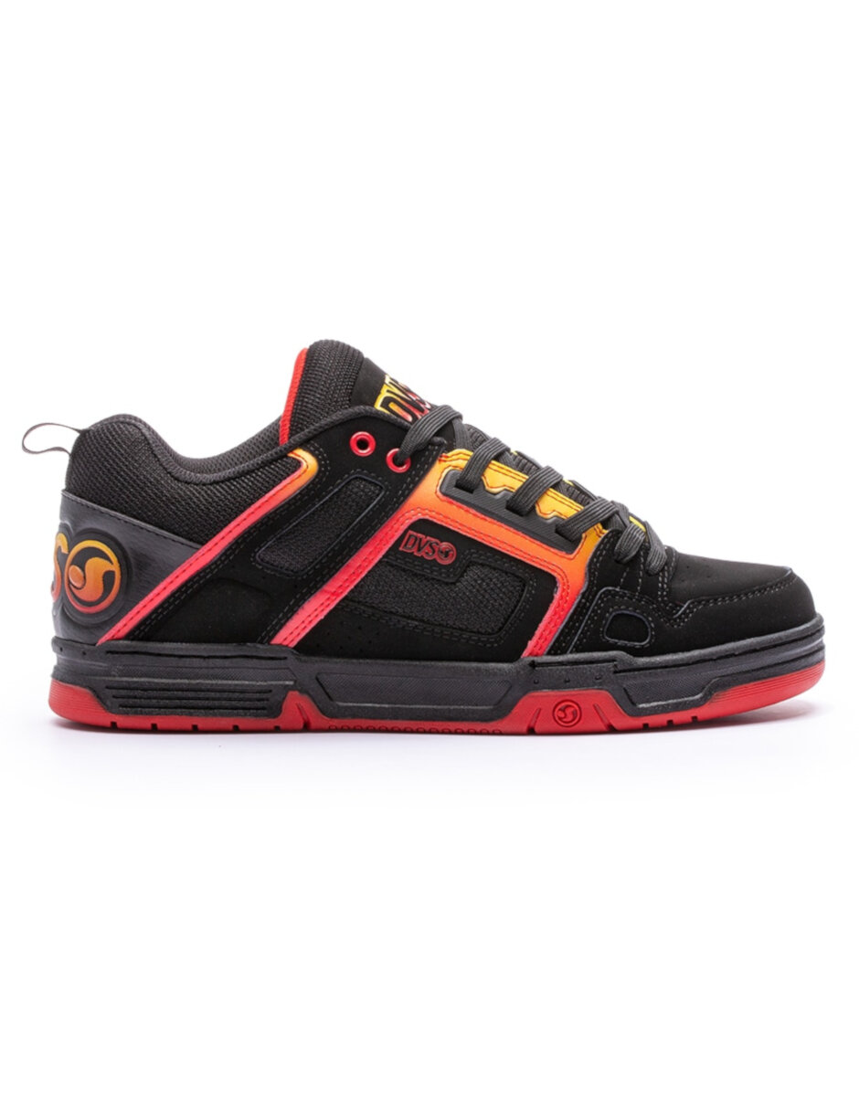 Tenis DVS COMANCHE 999 BLACK RED YELLOW NUBUCK