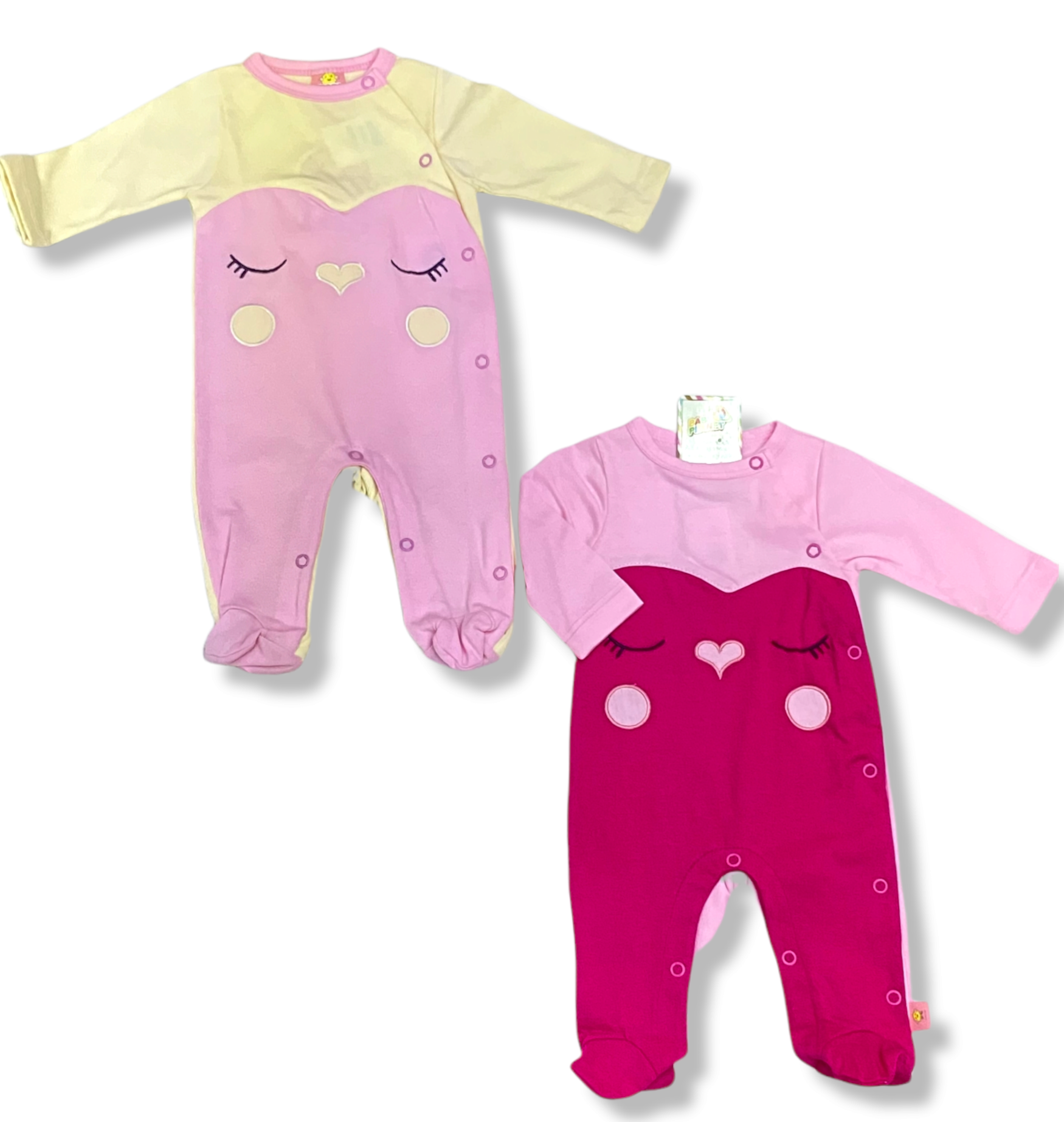 Mameluco Ligero con broches Pajarita Dormida Bebé Niña 0 A 9 Meses