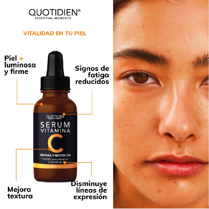 Kit Limpiador + Tónico + Serum Vitamina C + Suero Acido Hialuronico + Gel Hidratante Skin Care Facial Quotidien