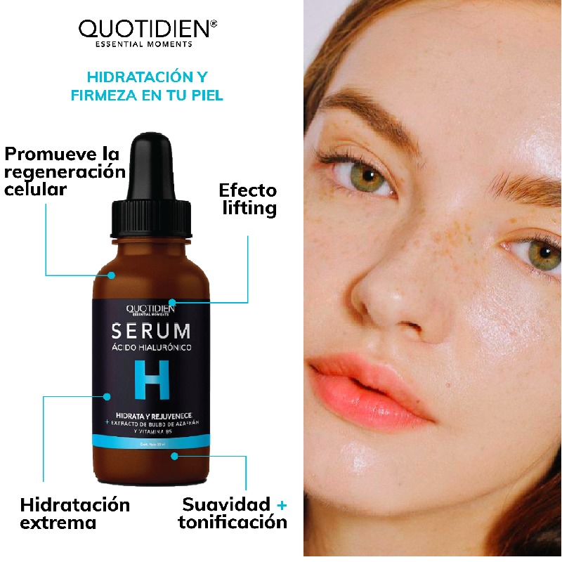 Kit Limpiador + Tónico + Serum Vitamina C + Suero Acido Hialuronico + Gel Hidratante Skin Care Facial Quotidien