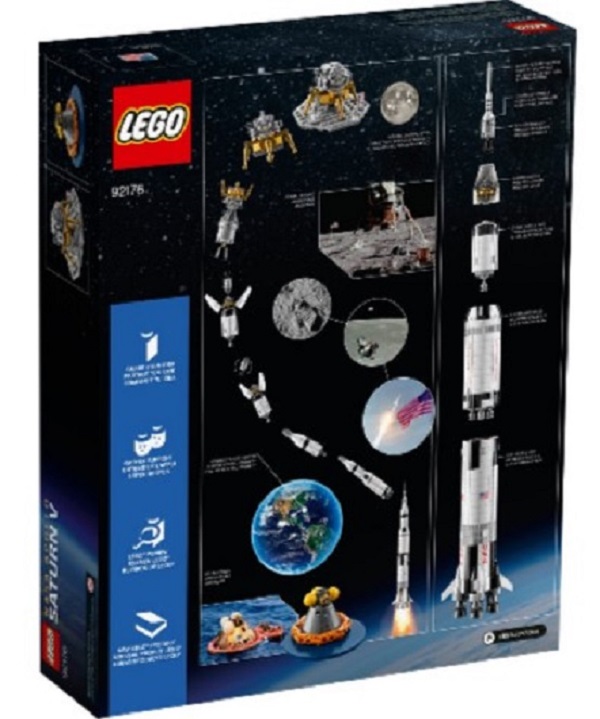 Nave Espacial Lego Nasa Saturno V Apolo, 1969 Pzas, 1 Metro