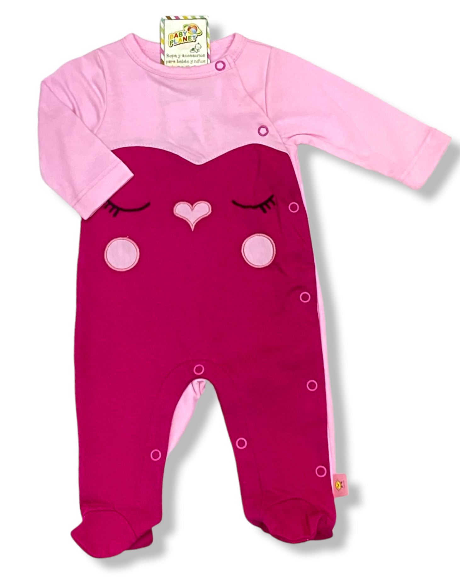 Mameluco Ligero con broches Pajarita Dormida Bebé Niña 0 A 9 Meses