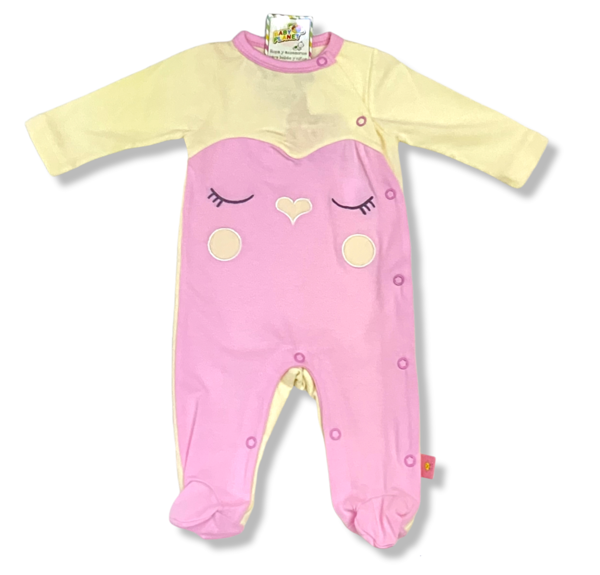 Mameluco Ligero con broches Pajarita Dormida Bebé Niña 0 A 9 Meses