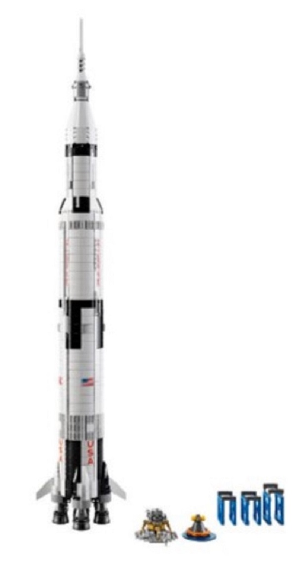 Nave Espacial Lego Nasa Saturno V Apolo, 1969 Pzas, 1 Metro