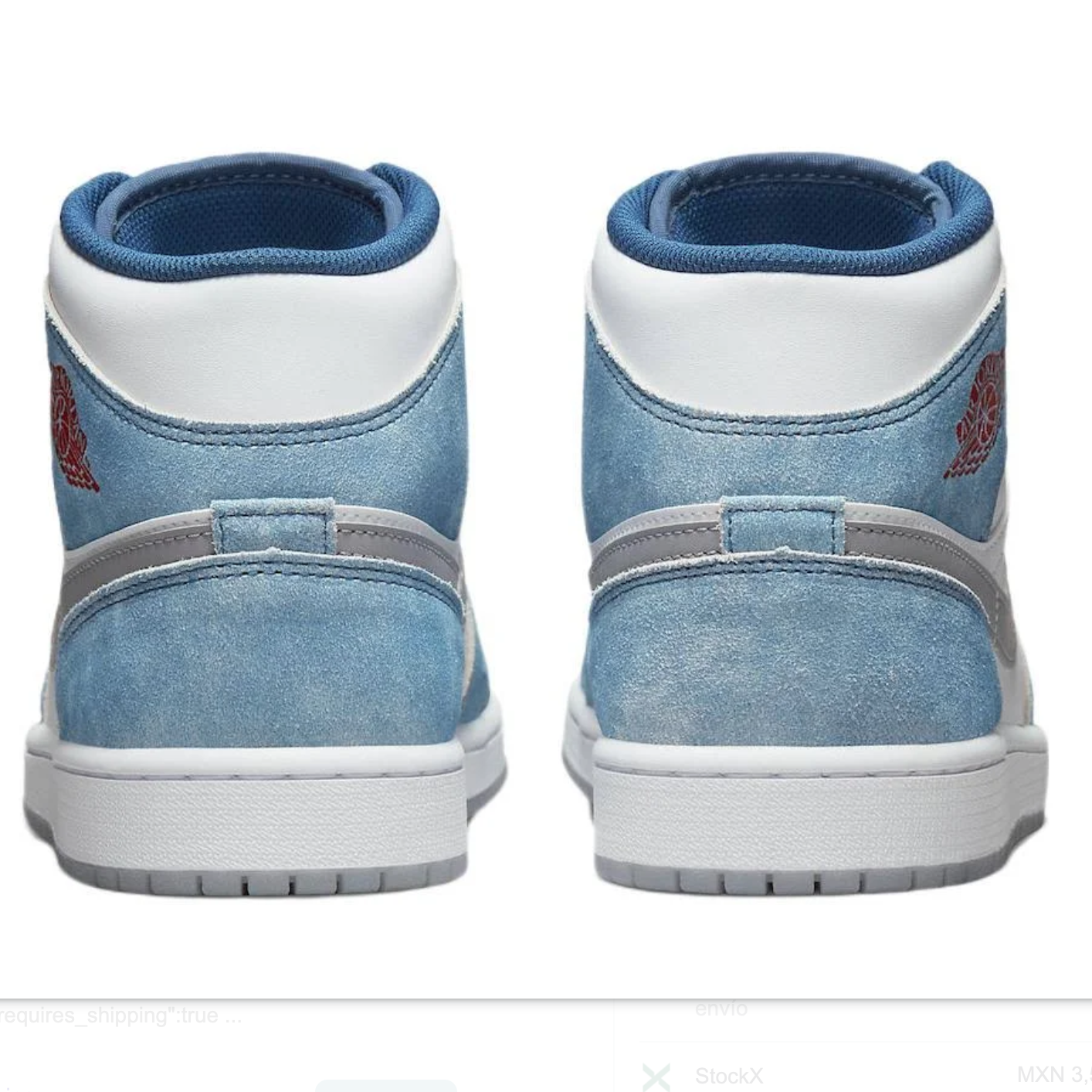 Jordan 1 Mid French Blue Fire Red