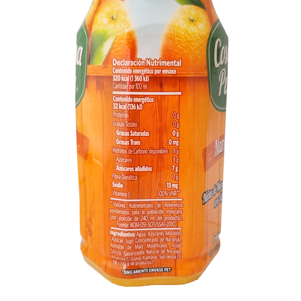 Jugo De Naranja 1l Cosecha Pura Con Pulpa Vitamina C