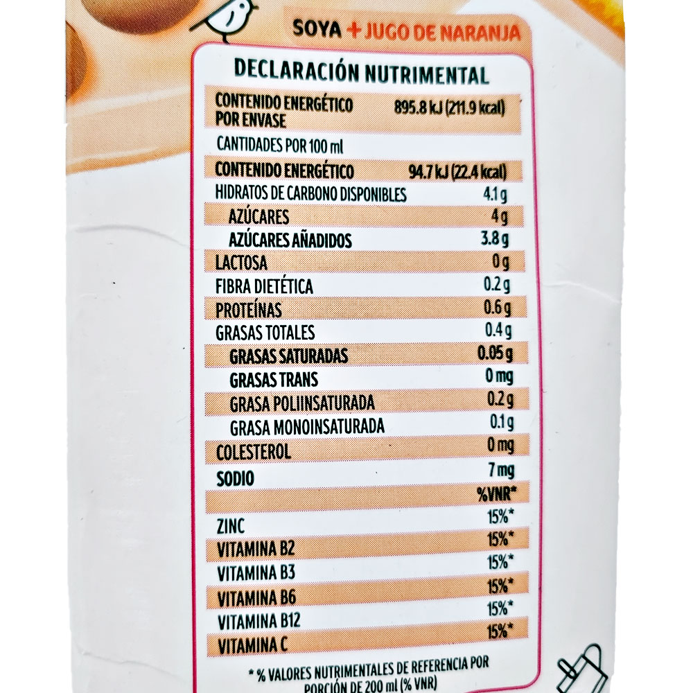 Leche De Soya Ades Sabor Naranja 946ml Jugo Especial