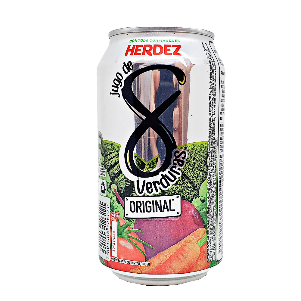 Jugo V8 Verduras Lata Adicionado Con Vitaminas Lata 355ml