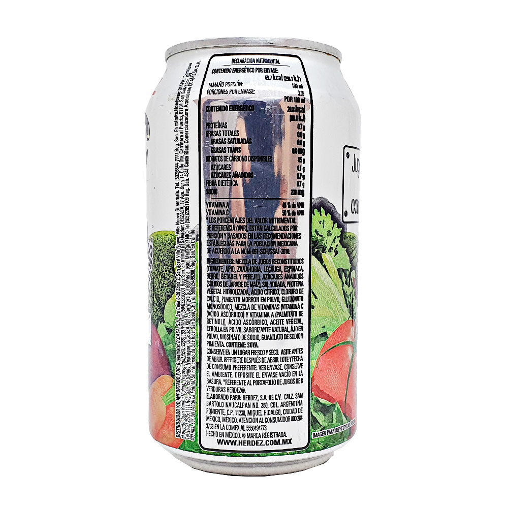 Jugo V8 Verduras Lata Adicionado Con Vitaminas Lata 355ml
