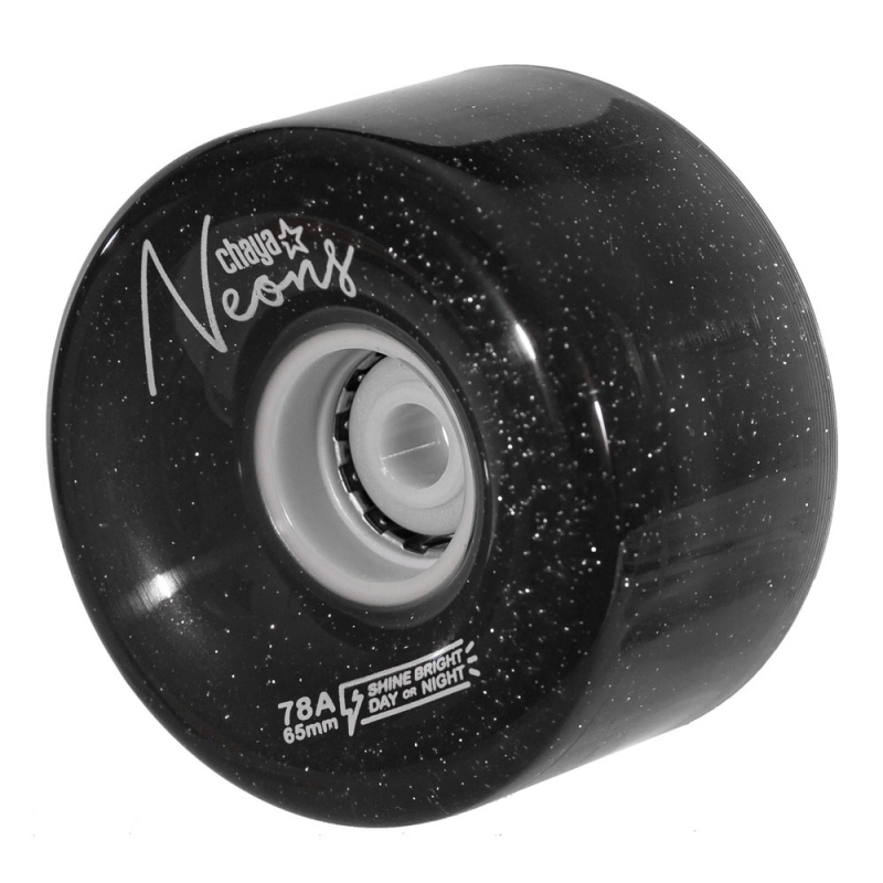 RUEDAS CHAYA LED NEON BLACK 65MM (4 PACK)