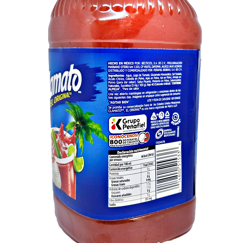 Clamato Tomate Y Almeja Clasico 946ml Micheladas Original