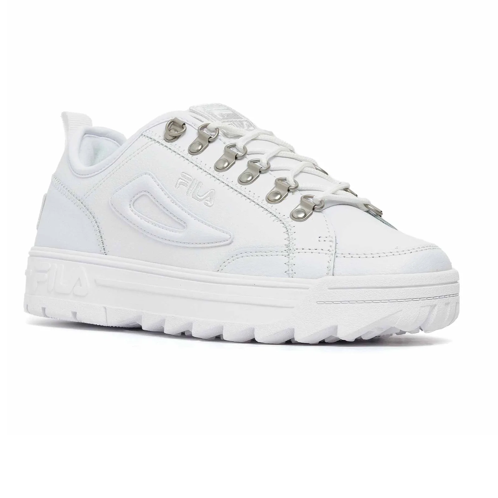 Tenis Fila Disruptor Court Blanco Casual Tallas De #23 A #26 Mujer.