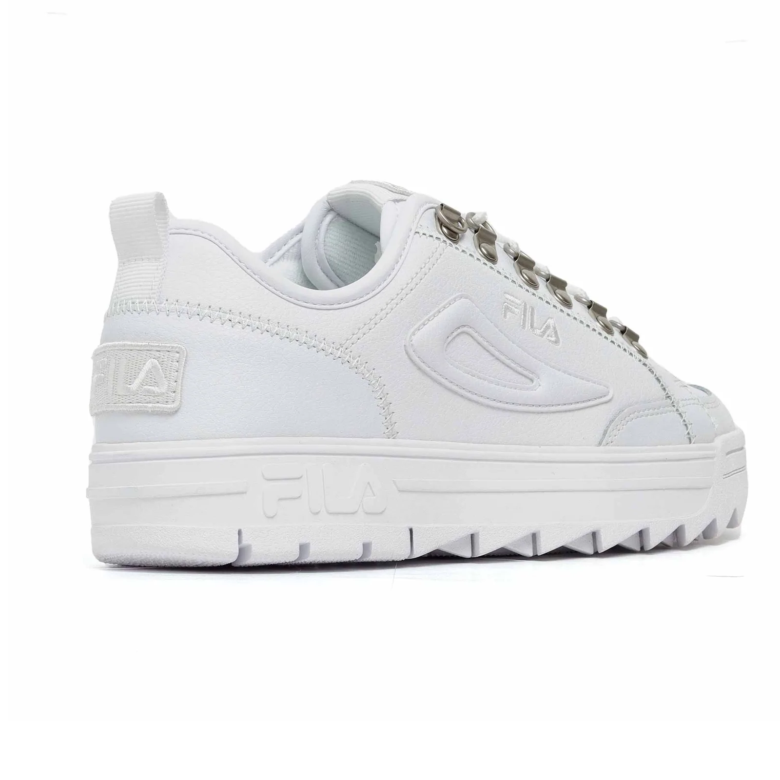 Tenis Fila Disruptor Court Blanco Casual Tallas De #23 A #26 Mujer.