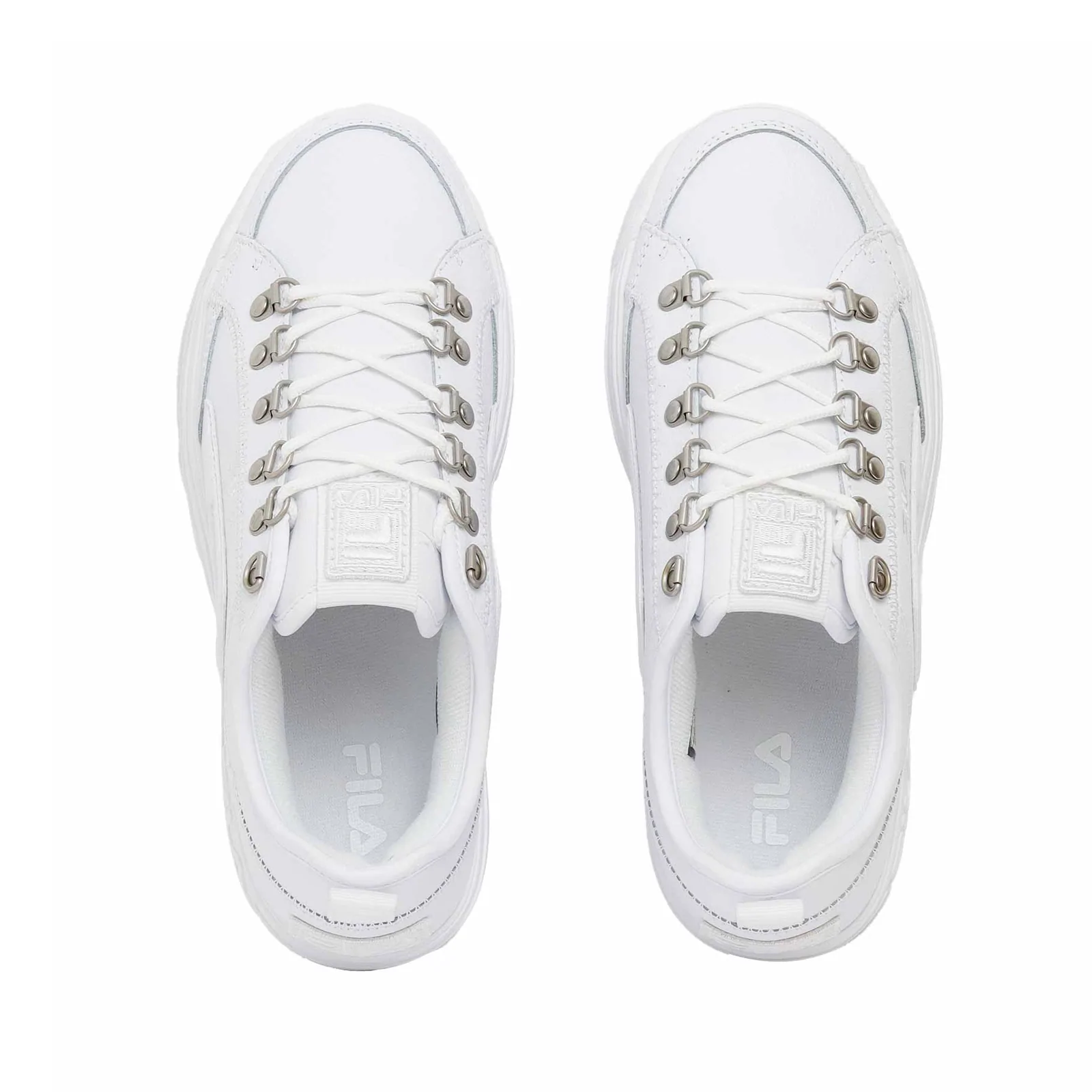 Tenis Fila Disruptor Court Blanco Casual Tallas De #23 A #26 Mujer.