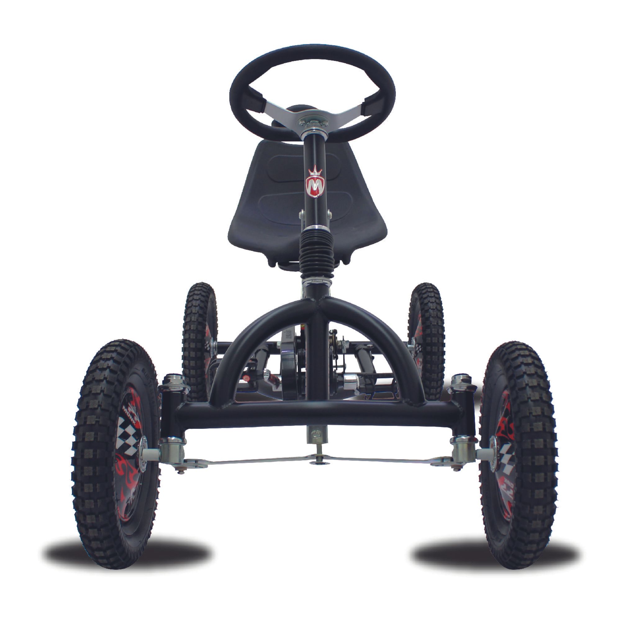 Go Kart Para Niño Top Kart Con Suspensión Rodada 12 Monk Negro