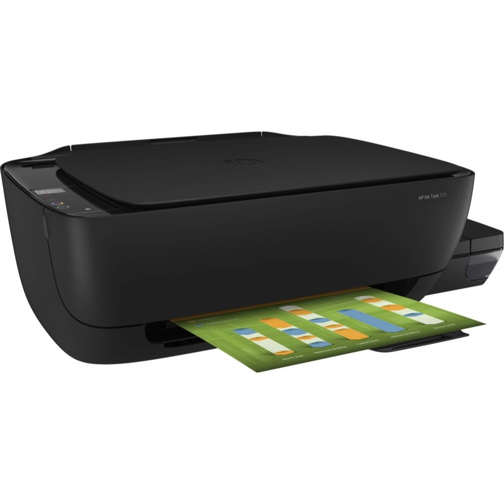 Impresora A Color Multifunción Hp Ink Tank 315 Negra 100v/240v