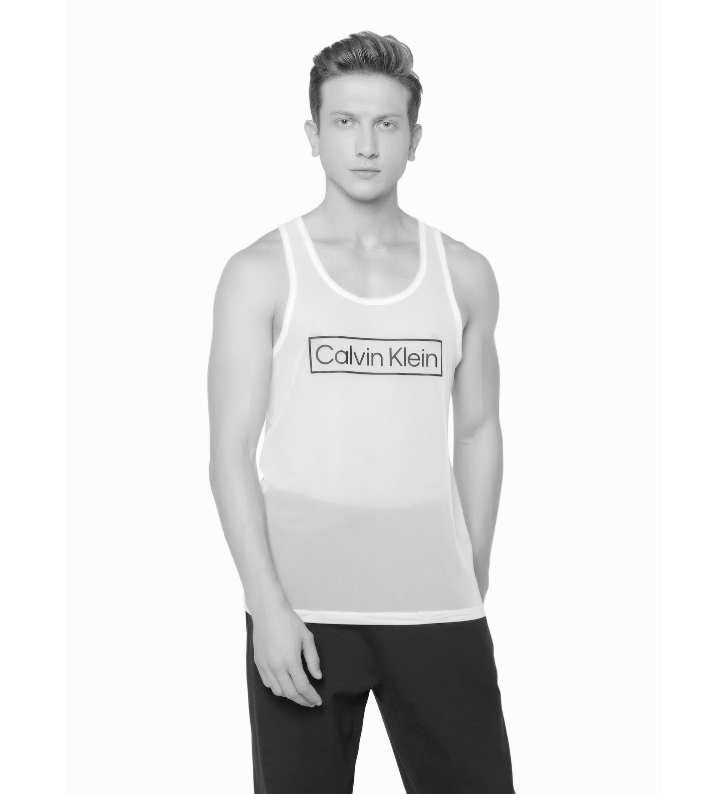 Playera Calvin Klein de Resaque en Color Blanco para caballero