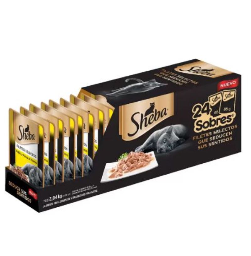 Alimento Humedo  para Gatos  SHEBA 664264 24 Pzas de 85 g