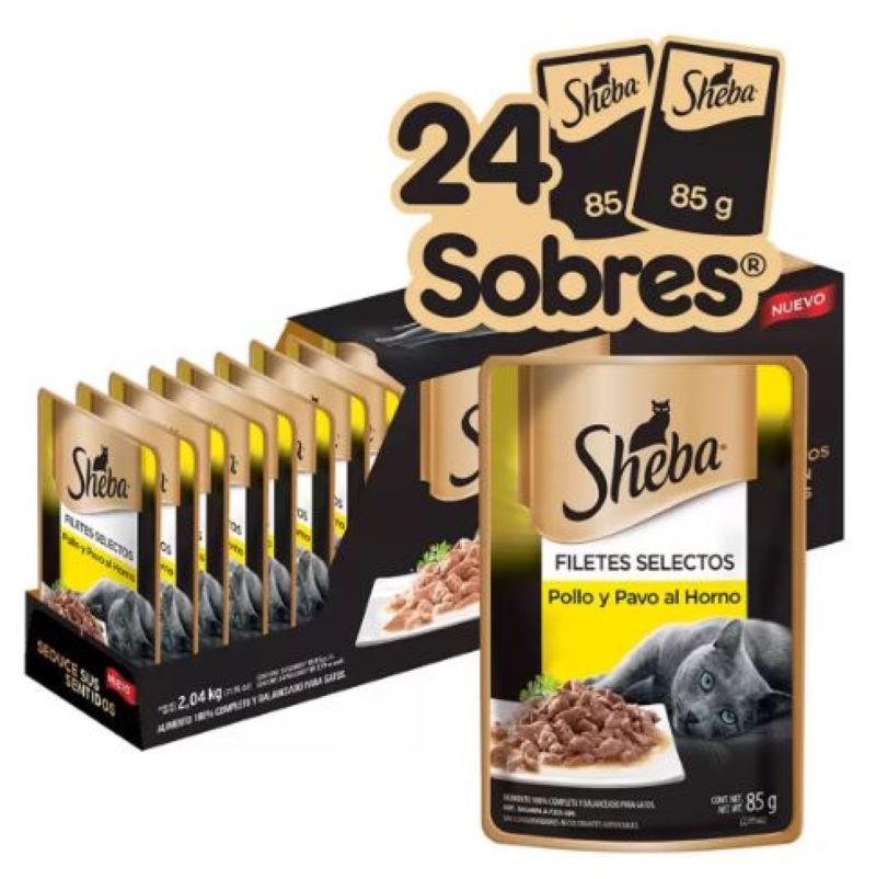 Alimento Humedo  para Gatos  SHEBA 664264 24 Pzas de 85 g