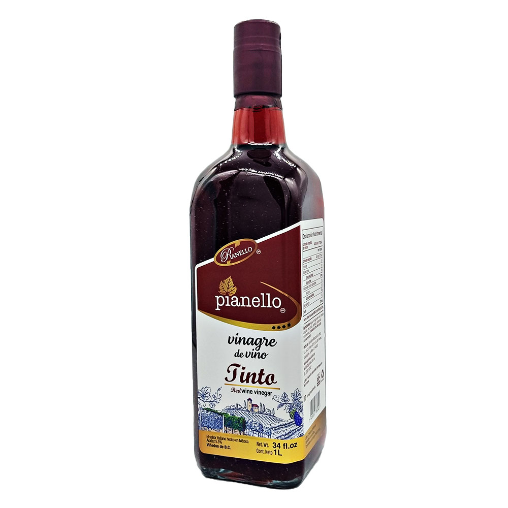 Vinagre Vino Tinto 1 Lt Gourmet Pianello Carnes Salsas